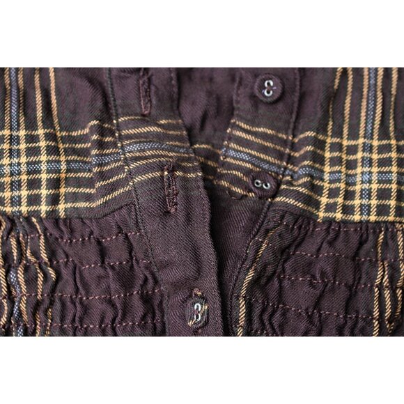 Timberland - Heavyweight Smock Front Tunic in Brown Plaid, size Large - Picture 11 of 13